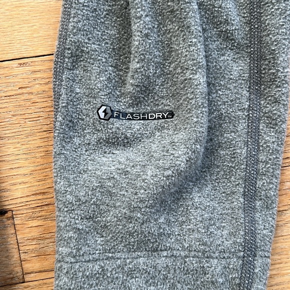 THE NORTH FACE Flash Dry Gray 1/2 Half Zip Fleece Pullover Jacket Men's Medium - Picture 3 of 8